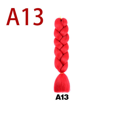 Fashion Dirty Braid Wig Monochrome Color Big Braid