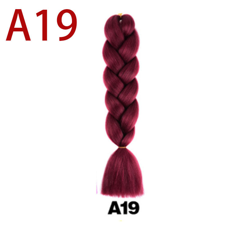 Fashion Dirty Braid Wig Monochrome Color Big Braid