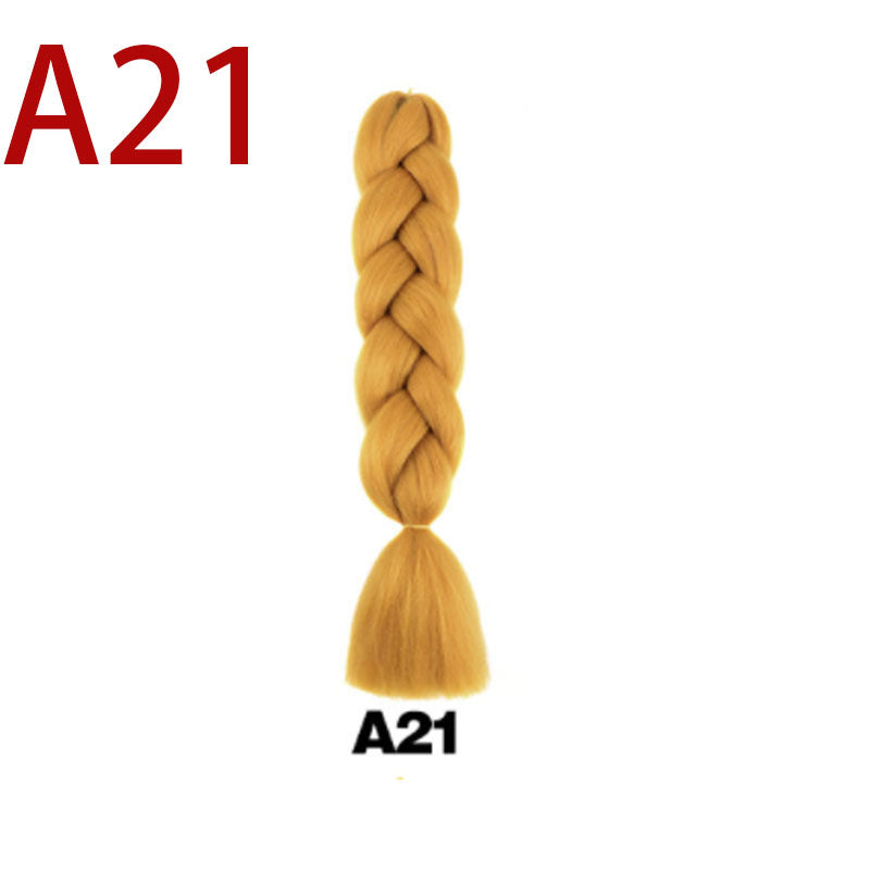 Fashion Dirty Braid Wig Monochrome Color Big Braid