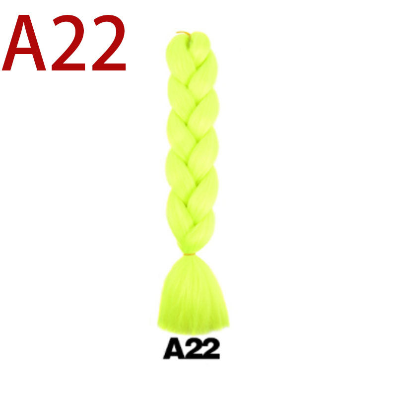 Fashion Dirty Braid Wig Monochrome Color Big Braid