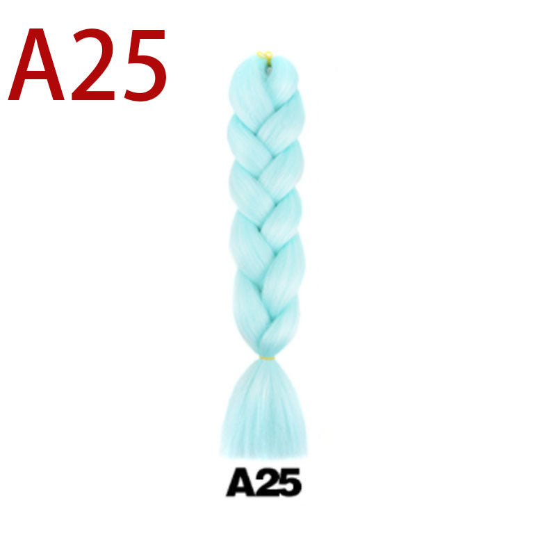 Fashion Dirty Braid Wig Monochrome Color Big Braid