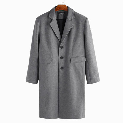 British style loose woolen coat