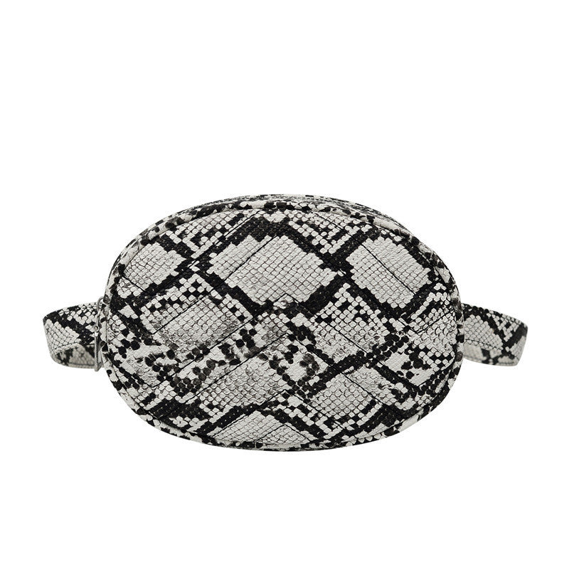Snakeskin pattern ladies belt bag