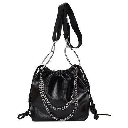 Pleated portable shoulder bag