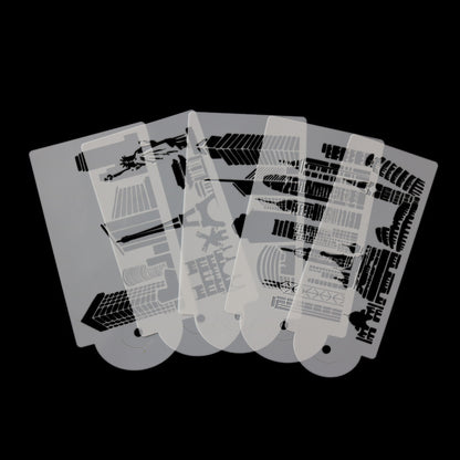 Cross-mirror Amazon 5-piece hollow building spray mold baking printing spray template cake edge decoration mold