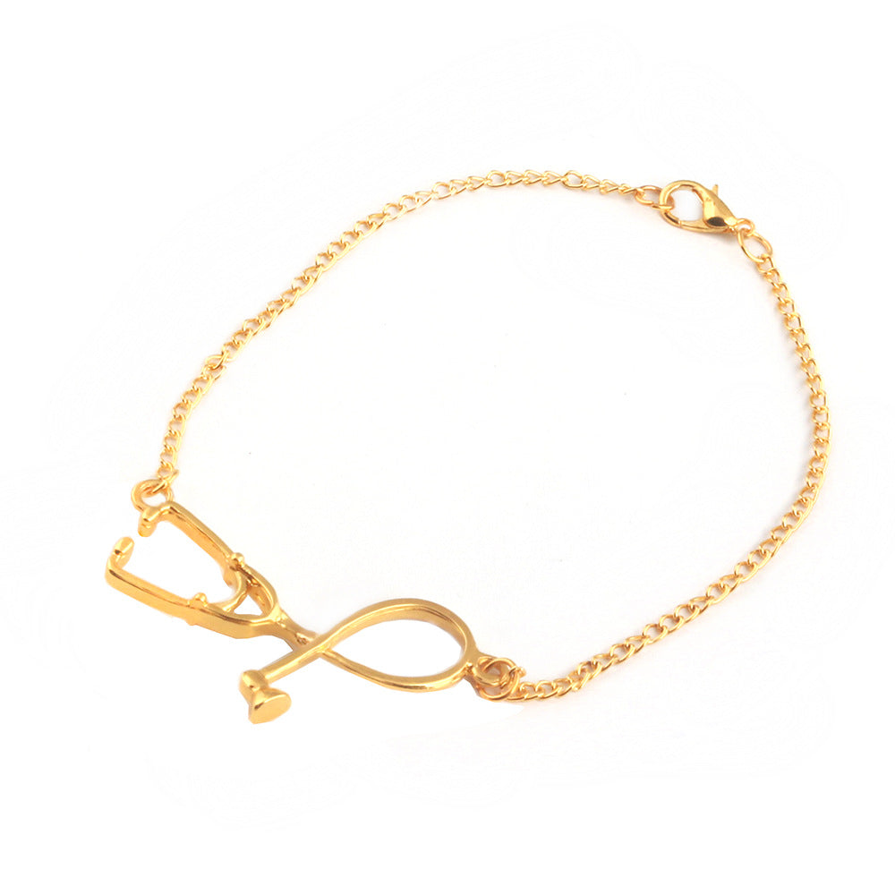 AliExpress Hot Mystery Doctor Creative Heart Love Stethoscope Bracelet Bracelet Nurse's Day Gift
