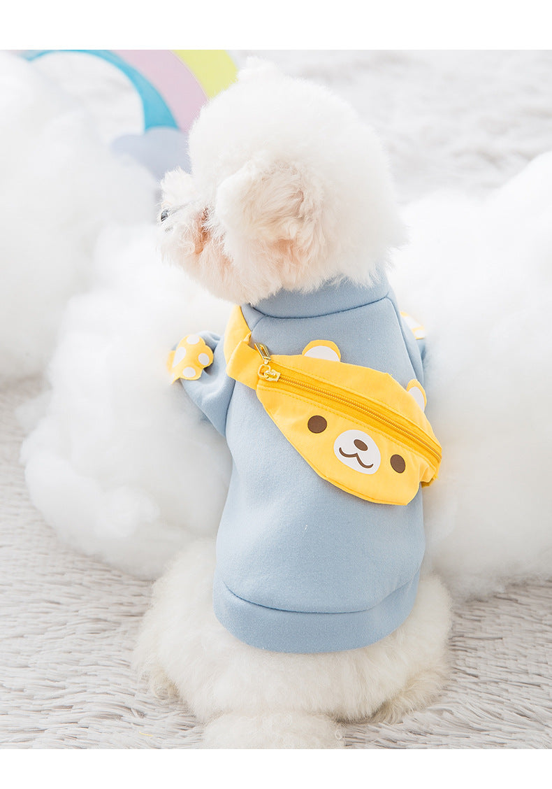 Cartoon backpack pet clothes