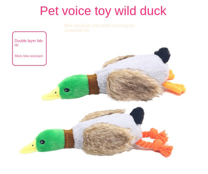 Premium Plush Duck Squeaky Toy for Dogs - Soft Teething Toy for Medium Breeds | Durable & Safe