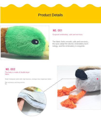 Premium Plush Duck Squeaky Toy for Dogs - Soft Teething Toy for Medium Breeds | Durable & Safe