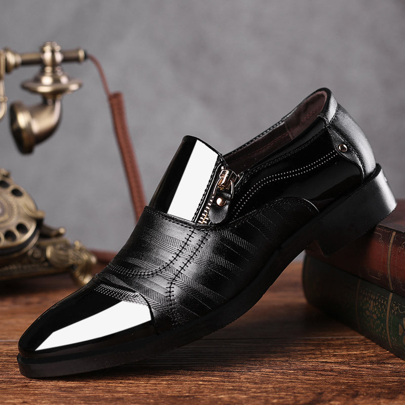 Men's Color Block Pointed Toe Dress Shoes Classic Formal Shoes For Wedding Business Party