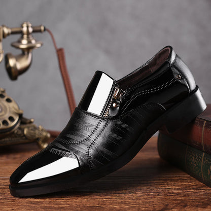 Men's Color Block Pointed Toe Dress Shoes Classic Formal Shoes For Wedding Business Party