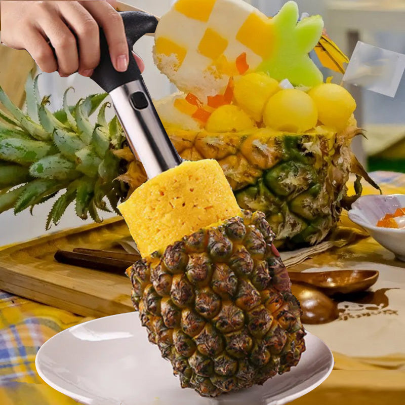 1pc Stainless Steel Pineapple Corer & Slicer: The Ultimate Household Kitchen Gadget for Fruit Core Removal!