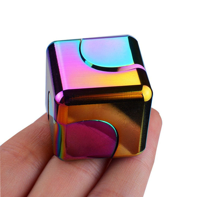 Cube Fidget Spinner EDC Metal Hand Spinning Top Tip Gyro Rotating Relieve Relax Reducing Toy Antistresse Relieving Anxiety Decompression Sensory Toys Desk Gadgets for Children Adults
