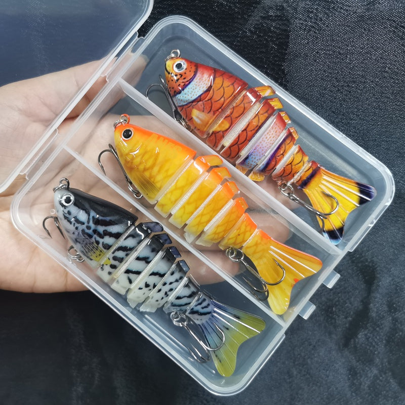 Sinking Wobblers Fishing Lures: Multi-Jointed Swimbait Crankbait for Freshwater & Saltwater Trout & Bass Fishing!