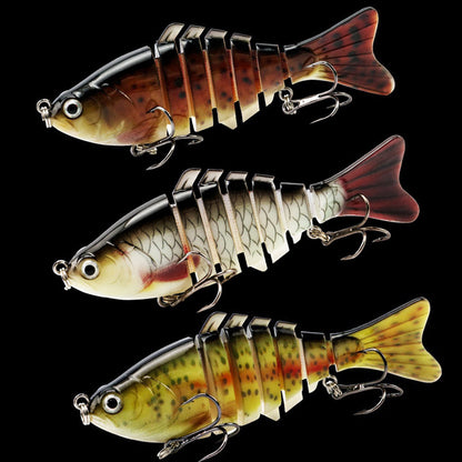 Sinking Wobblers Fishing Lures: Multi-Jointed Swimbait Crankbait for Freshwater & Saltwater Trout & Bass Fishing!