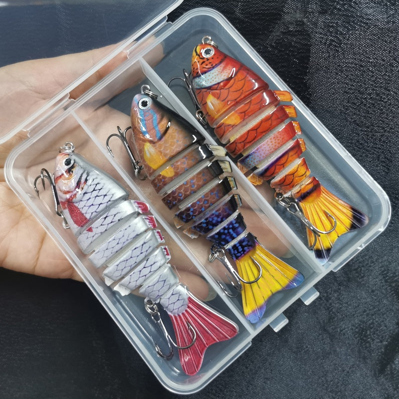 Sinking Wobblers Fishing Lures: Multi-Jointed Swimbait Crankbait for Freshwater & Saltwater Trout & Bass Fishing!