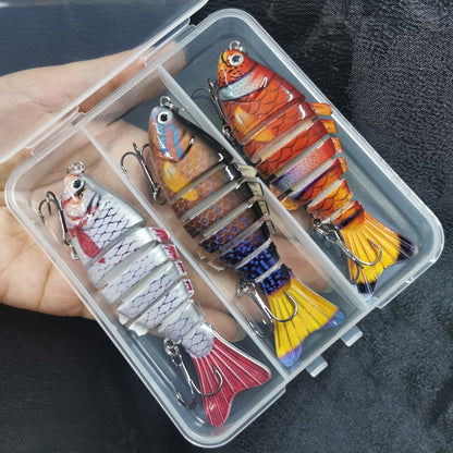 Sinking Wobblers Fishing Lures: Multi-Jointed Swimbait Crankbait for Freshwater & Saltwater Trout & Bass Fishing!