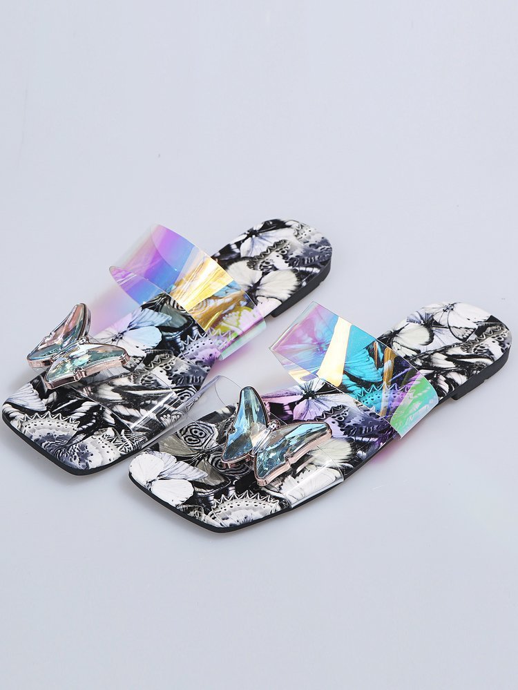 Women's Sandals New Serpentine Flower Flat Bottom