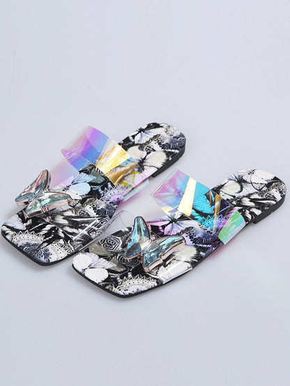 Women's Sandals New Serpentine Flower Flat Bottom