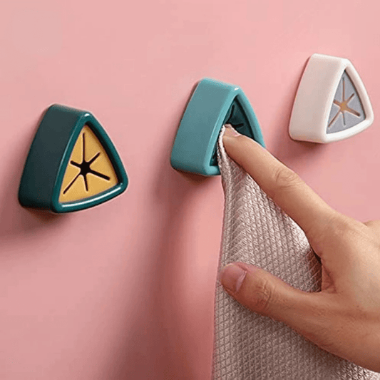 1pc Punch-Free Towel Plug Holder Bathroom Storage Hanger Towels Storage Wash Cloth Clip Bathroom Kitchen Accessories Tool