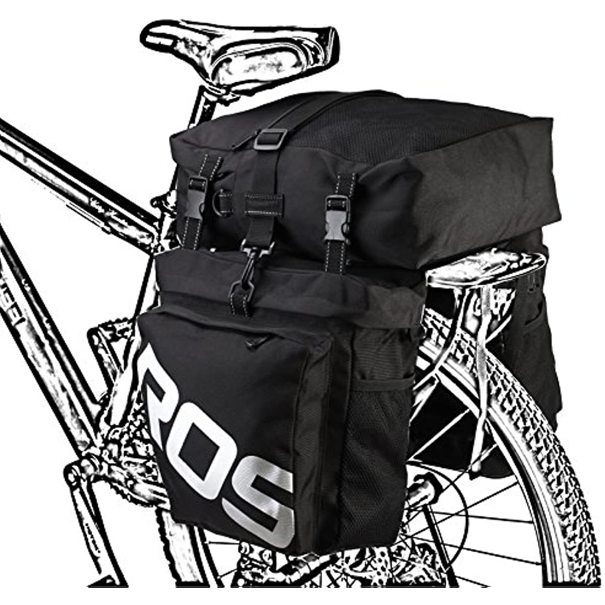 Premium Bicycle Pannier Bag - Large Capacity Waterproof Rear Rack Cargo Trunk for Cycling