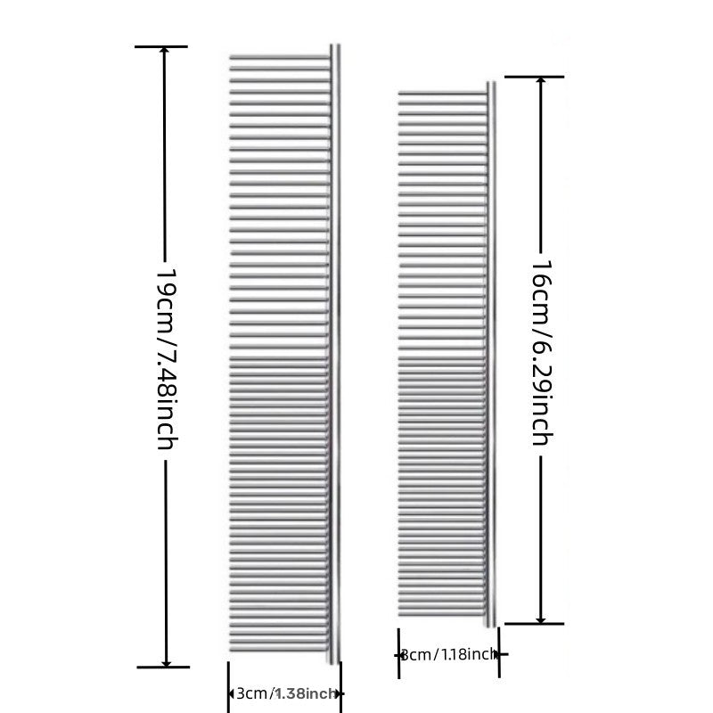 Stainless Steel Dematting Comb for Dogs - Effortless Detangling, Reduced Shedding, and Gentle on Skin - Durable, Easy to Clean, and Perfect for Long-Haired Breeds