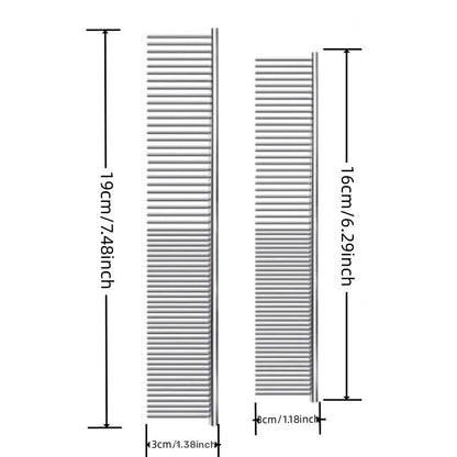 Stainless Steel Dematting Comb for Dogs - Effortless Detangling, Reduced Shedding, and Gentle on Skin - Durable, Easy to Clean, and Perfect for Long-Haired Breeds
