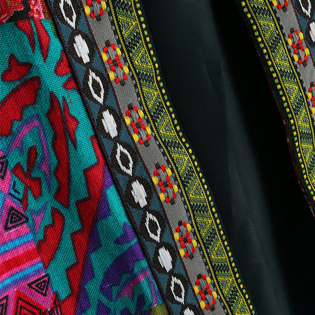 Printed loose long sleeve jacket