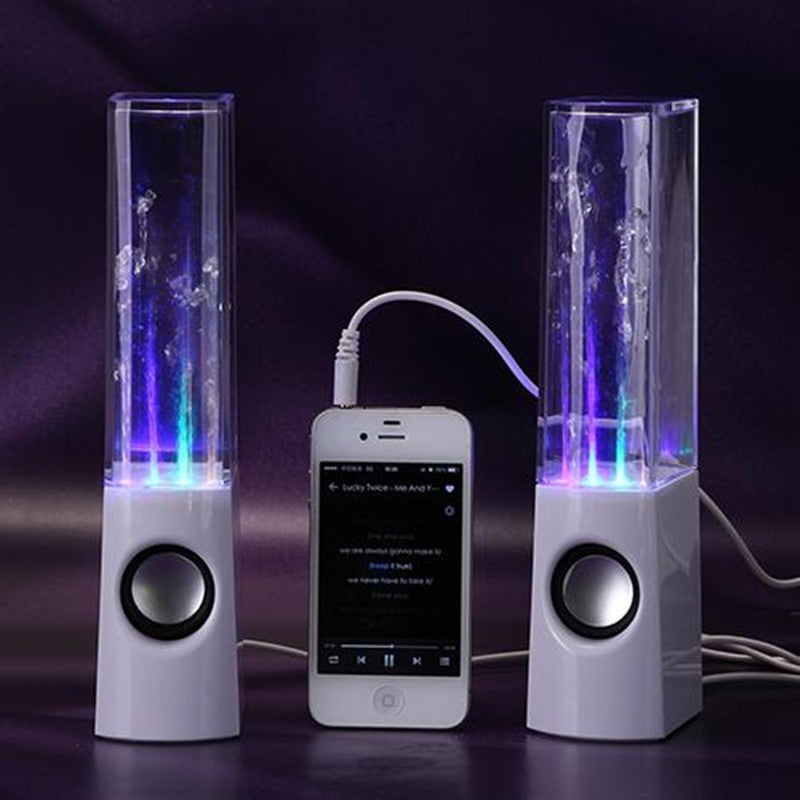 LED-Wasserfontäne mit Bluetooth-Lautsprecher – Kabelloser Lautsprecher mit Lichtshow für Zuhause, Partys und als Schreibtischdekoration