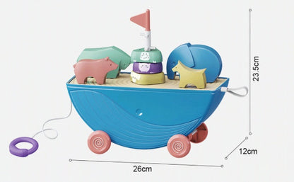 Children's Early Education Fun Balance Boat Rotating Jenga Educational Toys
