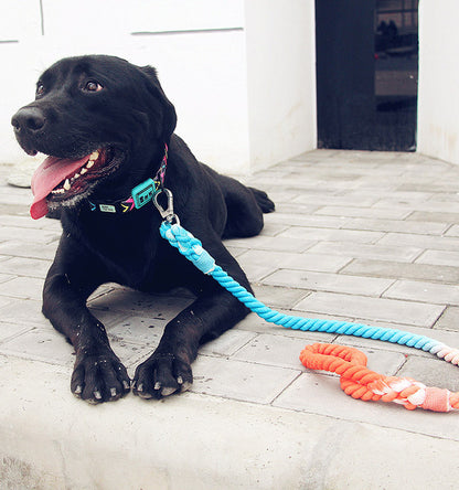 Pet dog traction rope cotton hand-woven rope dog walking rope