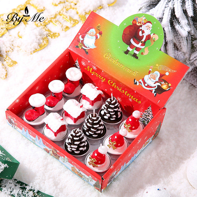 Byme Christmas Smokeless Scented Candles Creative Birthday Gifts Christmas Decorations Nordic Style Fragrance Ornaments