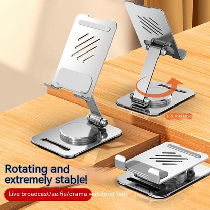 Premium 360° Rotating Phone Stand - Adjustable Aluminum Desk Holder for iPhone, iPad & Tablets