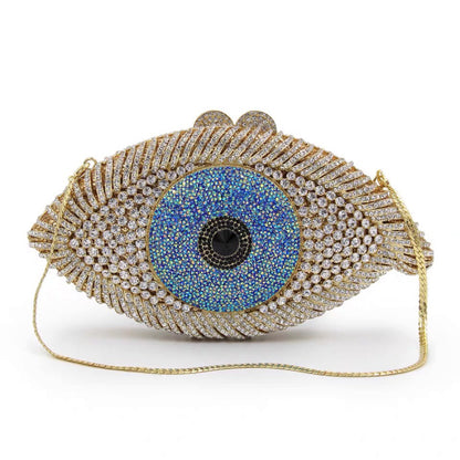 Women's bag eye diamond evening bag