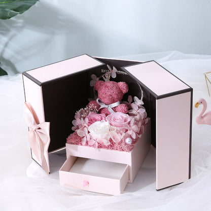 Valentine's Day Gift Birthday Rose Drawer Jewelry Eternal Flower Gift Box