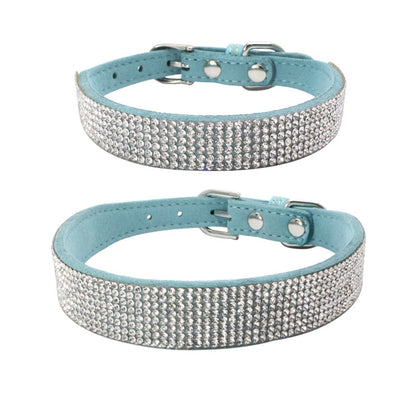 Adjustable Suede Leather Dog Collar Leash Set