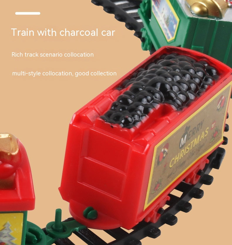 Christmas Electric Rail Car Toy Simulation Mini