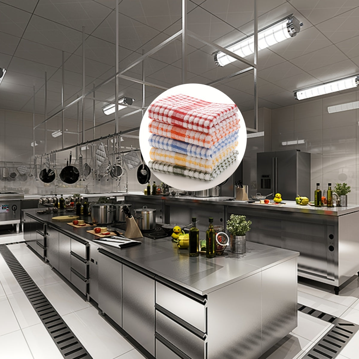 5/10pcs Large Size Cloths, Dishwashing Cloths, Table Cleaning Cloths, Randomly Colored Checkered Napkins, Absorbent Wet Wipes, Kitchen Cleaning Cloths, Cleaning Tools, Reusable Napkins, Tea Towels