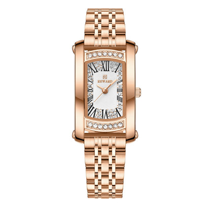 Affordable Luxury Fashion Waterproof Women's Square Quartz Wrist Watch