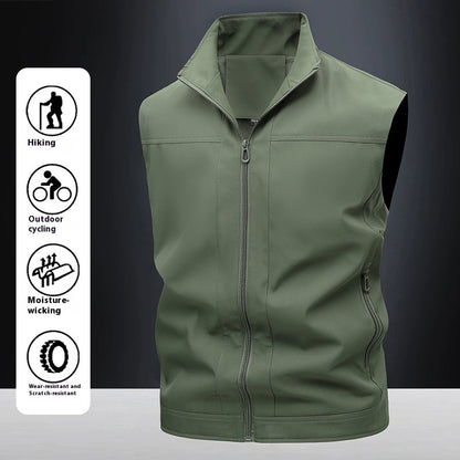 Workwear Stand-up Collar Breathable Quick-drying Horse Men's Casual