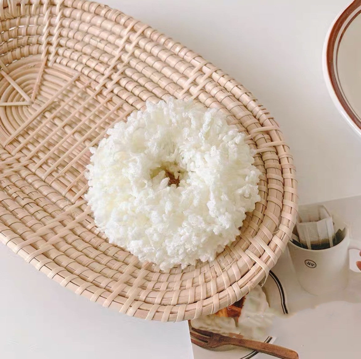 Leuchtender Haarkreis Plüschkopf Seil Dame