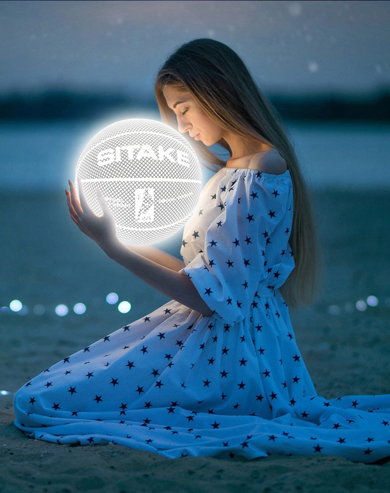 Leuchtender, fluoreszierender Basketball-Nachtspiel-Basketball