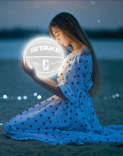 Leuchtender, fluoreszierender Basketball-Nachtspiel-Basketball