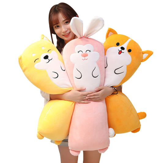 Langes Plüschkissen für Hunde und Kaninchen