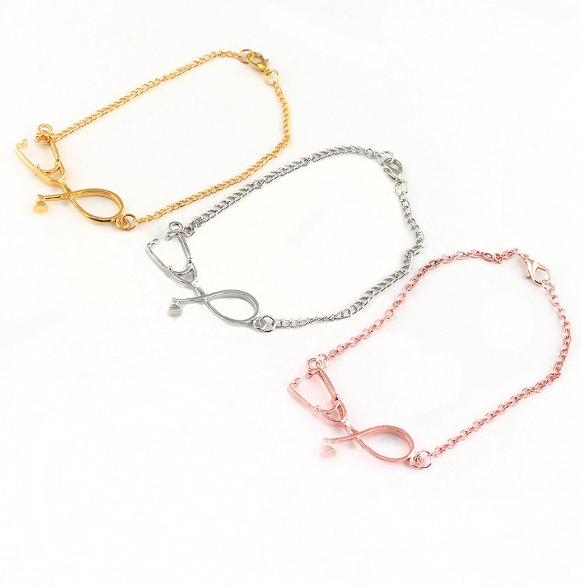 AliExpress Hot Mystery Doctor Creative Heart Love Stethoscope Bracelet Bracelet Nurse's Day Gift