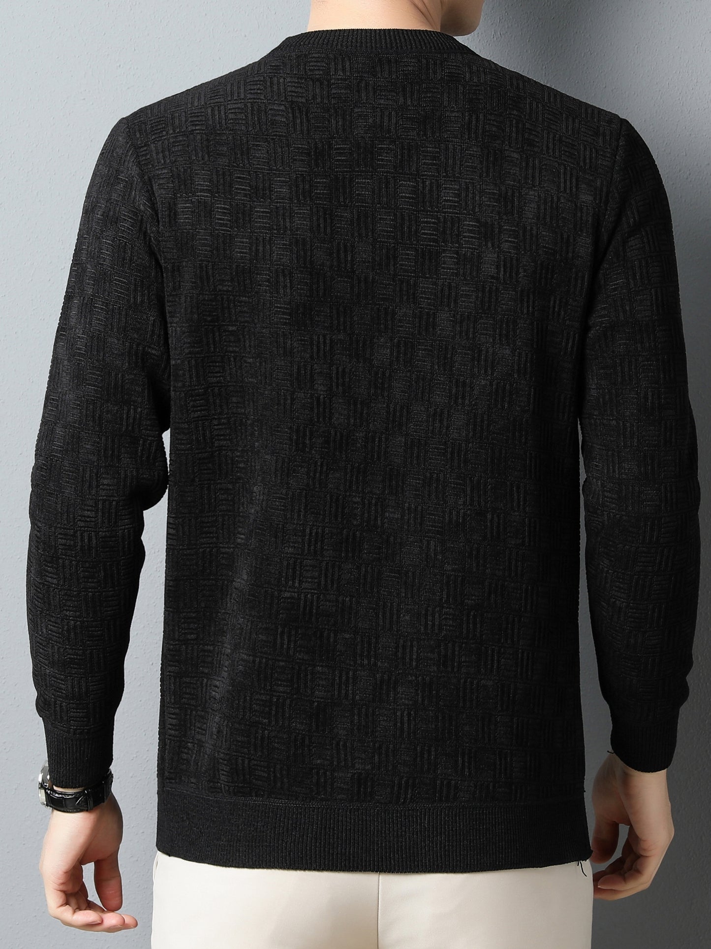 Winter New Men's Casual Sweater Round Neck Plus Thick Base Warm Sweater Best Sellers