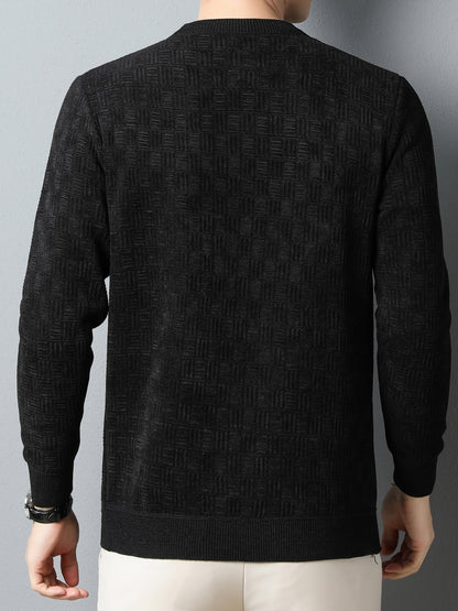 Winter New Men's Casual Sweater Round Neck Plus Thick Base Warm Sweater Best Sellers