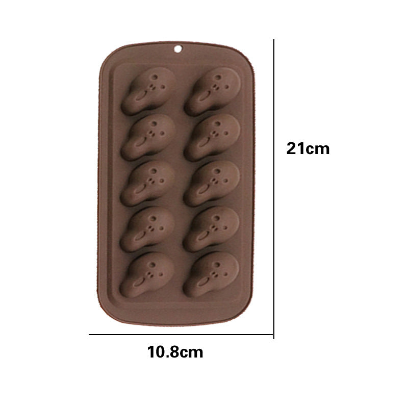 Halloween mold diy glue dripper pumpkin biscuit cake mold Candy Flip candy cookie skull skull chocolate mold
