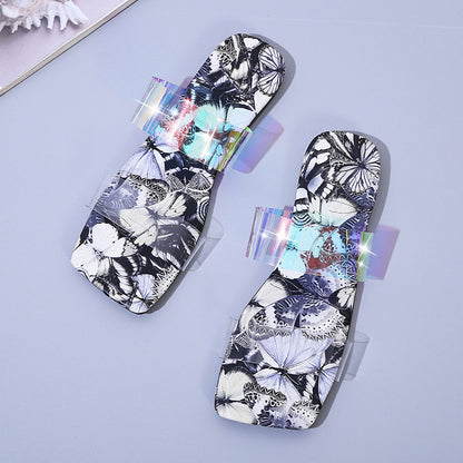 Women's Sandals New Serpentine Flower Flat Bottom