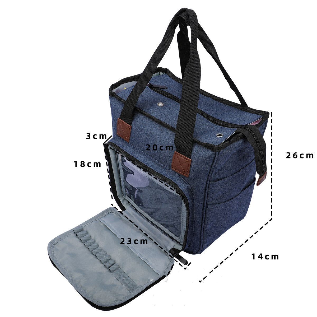Woven supplies storage bag
